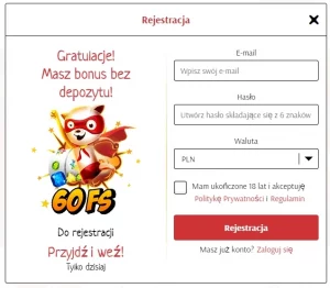 Super Cat rejestracja